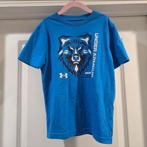 Under Armour Kids Blue Bear Graphic T-Shirt Size S